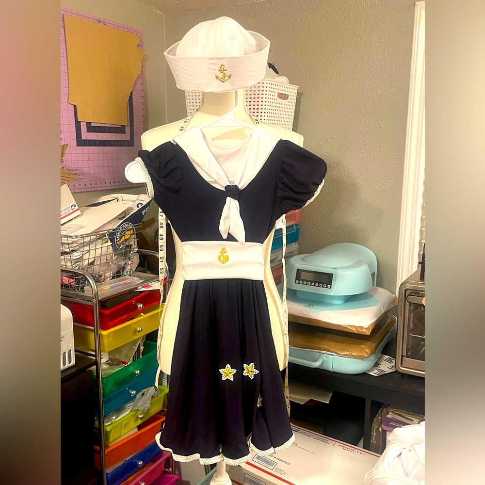 Sailor Inspired Dress *Handmade*